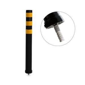 Lokans stabiņš (PU ar vītni), melns ar dzeltenām joslām, 80cm (d=11cm) [SMA]