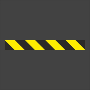 Termoplastikāta līnija (karsējama), 250x1000mm, dzeltena/melna (RAL 1023/RAL 9017)