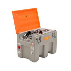 Mobilā dīzeļdegvielas uzpildes un uzglabāšanas tvertne DT MOBIL EASY (sertificēta), 460l ar 24V elektrisko sūkni (ar veramu vāku)