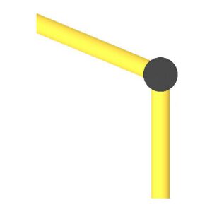 Elastīgās drošības barjeras (DELTA, ar 4 caurulēm) 292.5 grādu stūris, d=110mm, h=1200mm [DAN]