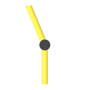 Elastīgās drošības barjeras (DELTA, ar 4 caurulēm) 337.5 grādu stūris, d=110mm, h=1200mm [DAN]