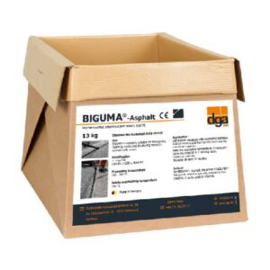 Bitumena mastika asfalta šuvju aizpildīšanai BIGUMA®- Asphalt (N2 tipa), 13kg kartona kaste [DG]