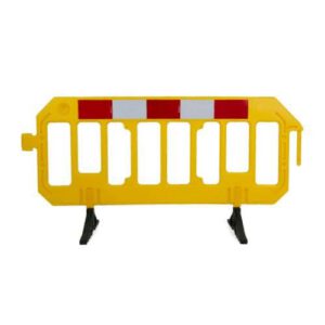 PVC barjera GATE 2000mm ar standarta pēdām, dzeltena [MEL]