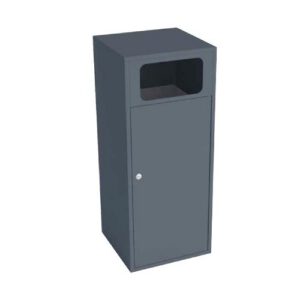 Metāla atkritumu tvertne (cinkota un krāsota RAL 7021), 120l [KRO]