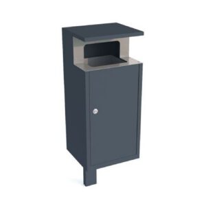 Metāla atkritumu tvertne, betonējama (cinkota un krāsota RAL 7021), 80l [KRO]