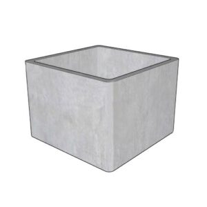 Betona puķu pods (kvadrātveida), 805x800x600mm