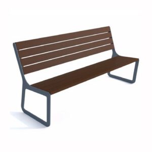 Tērauda soliņš ar atzveltni, 1830mm (cinkots/krāsots RAL tonī)