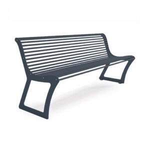 Tērauda soliņš ar atzveltni, 1816mm (cinkots/krāsots RAL tonī/vienkrāsains)