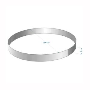 Nerūsējošā tērauda pamatne betona atkritumu tvertnei (d=410mm)