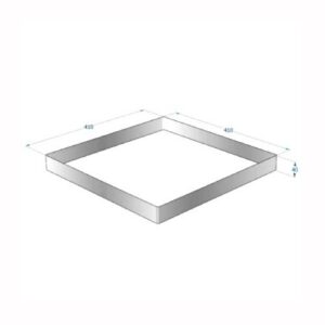 Nerūsējošā tērauda pamatne betona atkritumu tvernei (410x410mm)