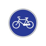 Rīkojuma zīme Nr.413/Velosipēdu ceļš, d.900mm, 2. atstarošanas klase