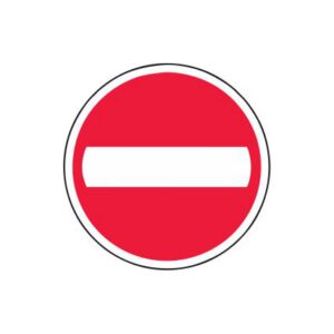 Aizlieguma zīme Nr.301/Iebraukt aizliegts, d.900mm, 1. atstarošanas klase