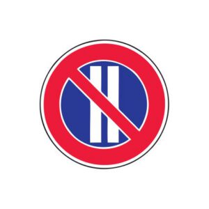 Aizlieguma zīme Nr.329/Pāra datumos stāvēt aizliegts, d.900mm, 2. atstarošanas klase