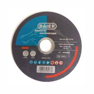 Griešanas disks 125x1.0mm Inox Baier (metāla griešanai) [W]