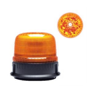 LED bākuguns uz magnēta un 3 skrūvēm (ar dimanta tipa kupolu), oranža, R65 (24LED)