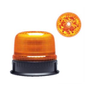 LED bākuguns uz 3 skrūvēm (ar dimanta tipa kupolu), oranža, R65 (24LED)