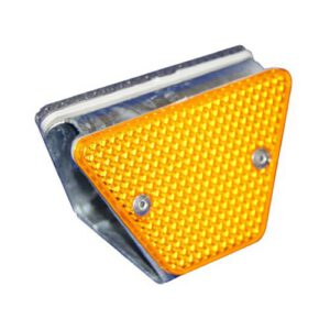 Ceļa barjeru atstarotājs (montējams barjerā, abpusējs), dzeltens [W]