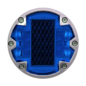 Ceļa atstarotājs ar saules baterijām (zils), apaļš, d=143mm, h=50mm [W]