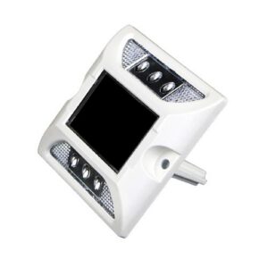 Ceļa atstarotājs ar saules baterijām (balts), kvadrātveida 125x110mm, h=25mm [W]