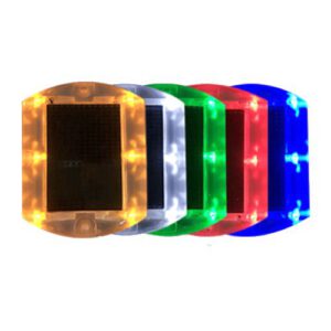 Ceļa atstarotājs ar saules baterijām (zils), kvadrātveida 114x90mm, h=11mm [W]