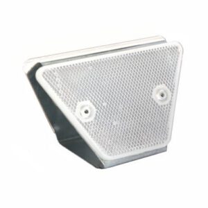 Ceļa barjeru atstarotājs (montējams barjerā, abpusējs), balts-balts [W]