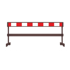 Finiera gājēju barjera 1500x150x1000mm [gatavs komplekts], 2. atstarošanas klase