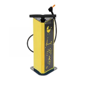 Velosipēdu remonta ministacija ar rokas pumpi (cinkota un krāsota RAL tonī)