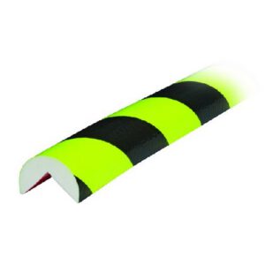 Stūru aizsargs (Tips A), d=40mm (25x25mm), (neons/melns), l=5000mm, pašlīmējošs [SE]