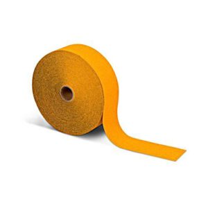 Pagaidu ceļa līniju marķēšanas lenta (atstarojoša), dzeltena, 10cm x 30m (kastē 3 ruļļi jeb 90m), cena par metru [LV]