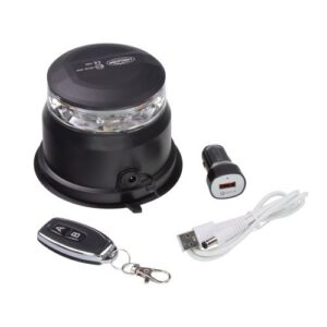 LED bākuguns uz magnēta ar piesūcekni, melns korpuss [CZ]