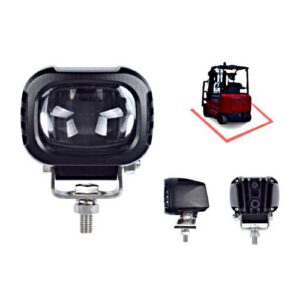 LED darba lukturis (drošības gaisma) ar projicējošām sarkanām līnijām (zonējumu), 2x5W