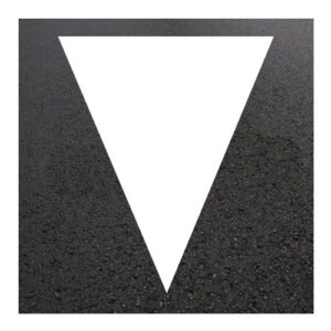 Termoplastikāta trijstūris (karsējams), 500x600mm, balts (RAL 9016)