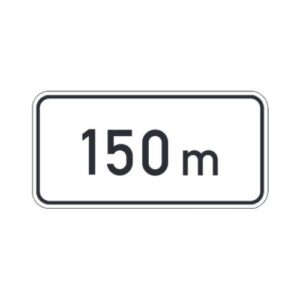 Papildzīme Nr.801/Attālums līdz objektam, 600x300mm, 2. atstarošanas klase