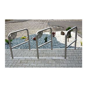 Velosipēdu statīvs 3 velosipēdiem (U-veida), 1750x800x800mm, nerūsējošā tērauda