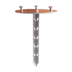 Zemes enkurs elastīgajiem stabiņiem uz 3 skrūvēm (cinkots) [TEM]