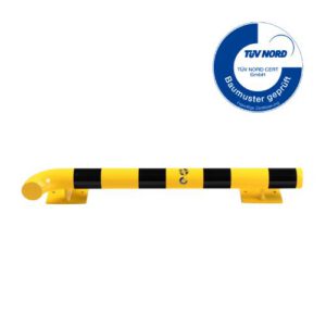 Metāla aizsargbarjeras iekšējais stūris (kreisā puse), d=76mm, l=1000mm [DAN]