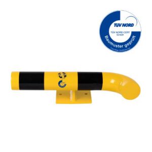 Metāla aizsargbarjeras ārējais stūris (labā puse), d=76mm, l=500mm [DAN]