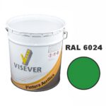 Akrila krāsa ceļu marķēšanai VISACRYL, zaļa (RAL 6024), 27kg spainis [VIS]