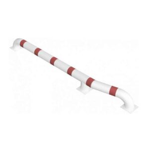 Metāla aizsargbarjera (cinkota, balta ar sarkanām atstarojošām joslām), 3000mm, labā puse ( [SCH]