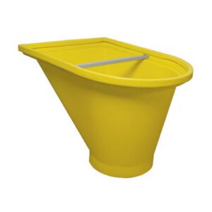 Būvgružu caurules uzpildes segments ar metāla šķērsstieni (saliekams), dzeltens [TEC]