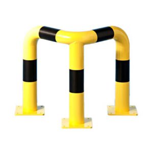 Metāla stūru aizsargbarjera (cinkota un krāsota), d=76mm, 640x640x600mm [MOT]