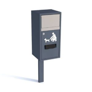 Atkritumu tvertne suņu ekskrementiem (metāla; RAL tonī), 30l [KRO]