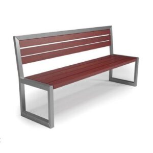 Tērauda soliņš ar atzveltni, 1800mm (cinkots/krāsots RAL tonī)