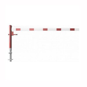 Horizontāli grozāma barjera (ar metāla trosi) bez atbalsta staba (ar trijstūrveida slēdzeni), 3000mm (betonējama) [SCH]