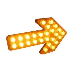 LED brīdinājuma bulta uz magnēta (mirgojoša), lādējama, 350x200x48mm [RI]