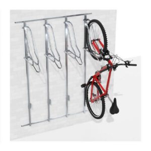 Velosipēdu statīvs WALL PREM 4 ar atbalsta profiliem (stiprināms pie sienas), līdz 80mm [KRO]