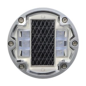 Ceļa atstarotājs ar saules baterijām (balts), apaļš, d=143mm, h=50mm [W]