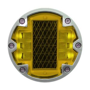 Ceļa atstarotājs ar saules baterijām (dzeltens), apaļš, d=143mm, h=50mm [W]
