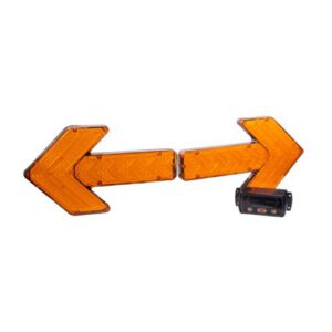 LED brīdinājuma bultu komplekts (2gab.) ar bezvadu pulti, 344x199x30mm (100W) [CZ]