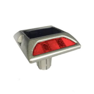 Ceļa atstarotājs ar saules baterijām, sarkans-balts (125x125x25mm)